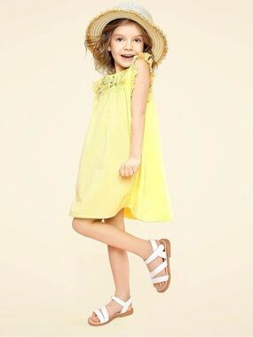 PANDANINJIA Girls Sandals Monica Summer Open Toe Flats Shoes Dress Sandals 2